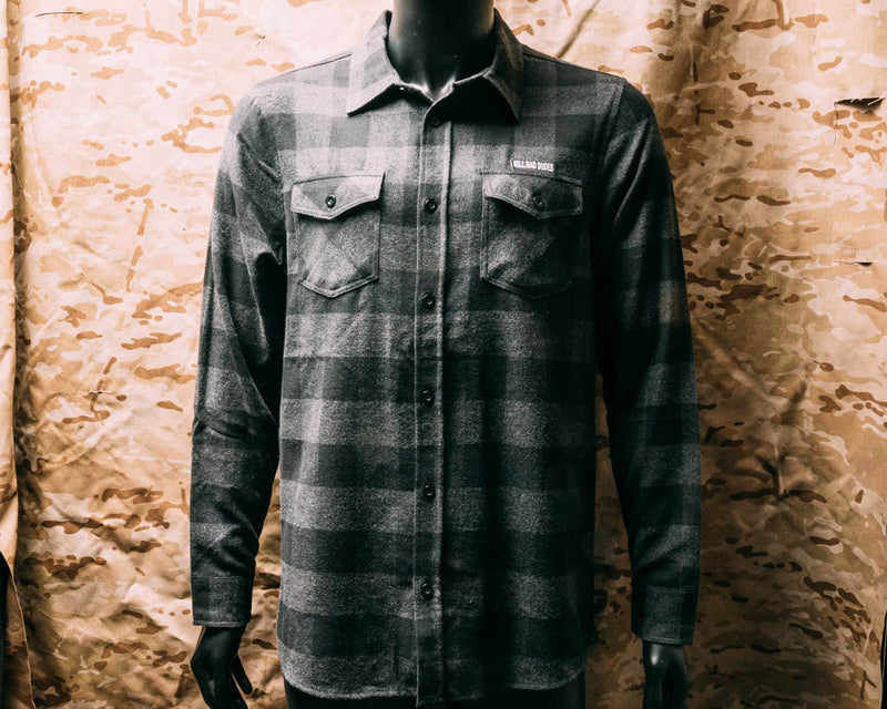 Charcoal/black KBD Flannel White KBD Patch