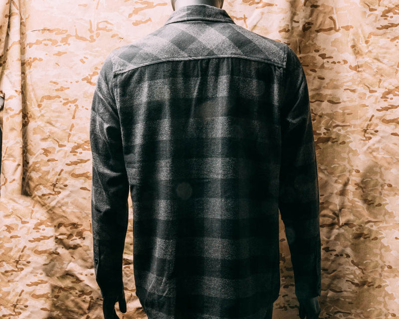 Charcoal/black KBD Flannel White KBD Patch