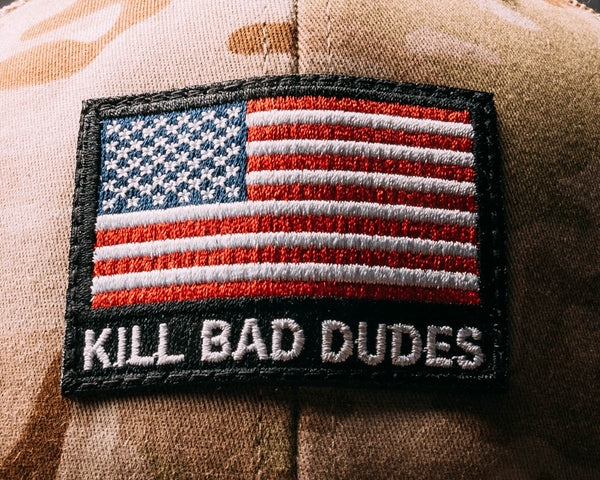 Arid MC Flag Kill Bad Dudes patch Trucker Hat