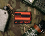 Kill Bad Dudes Black and Red American Flag patch