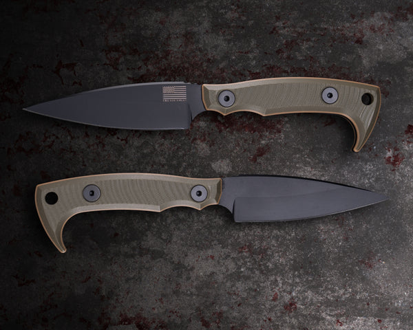 Special K - OD Green and Coyote G10, Armor Black Cerakote, Allen Bolts, Textured Grip