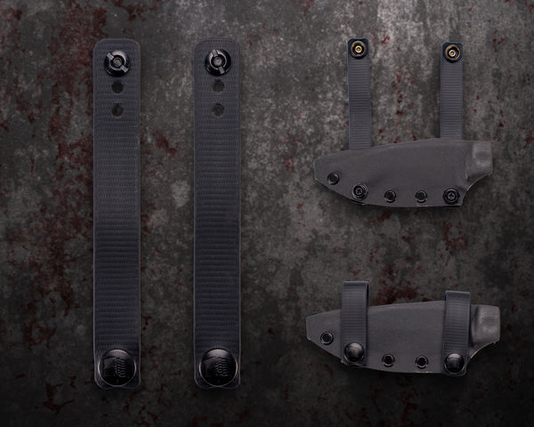 (Horizontal belt loops/carry straps) for kydex sheaths, 2 loops per set,