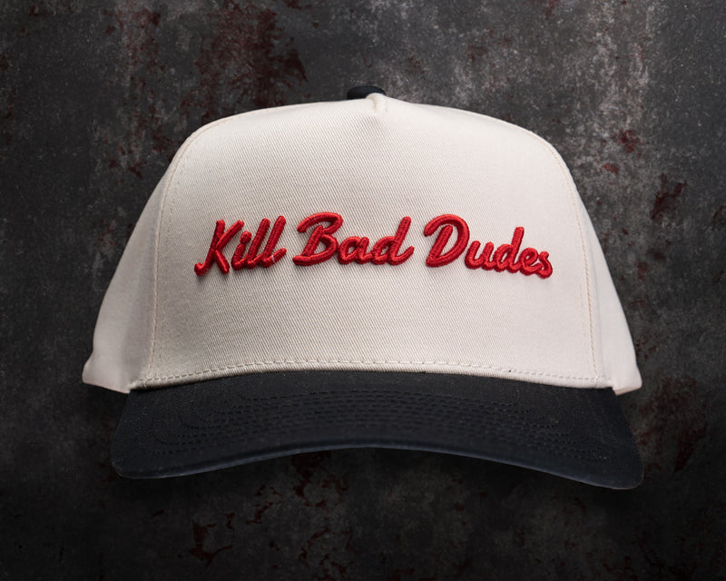 Kill Bad Dudes - Two Tone Vintage (Red Lettering)  Snapback Hat